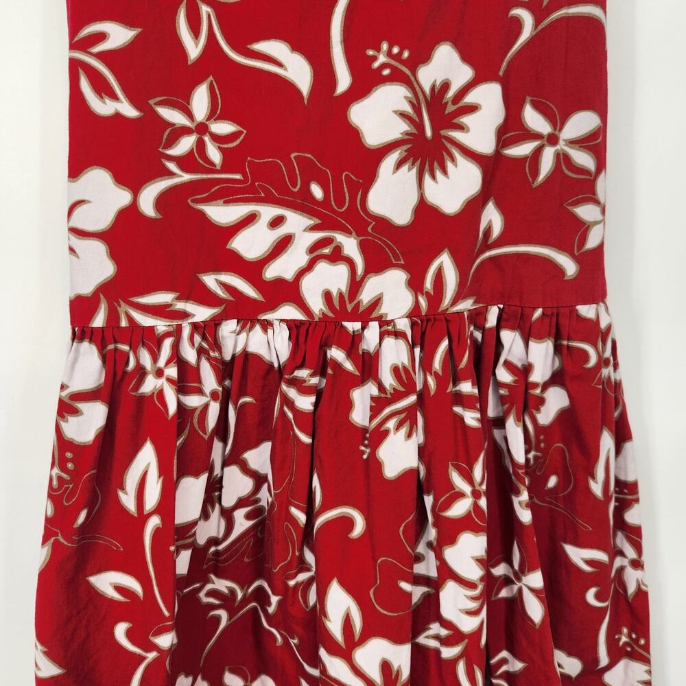 VTG Hilo Hattie's The Hawaiian Original Red Hibiscus Sleeveless Dress Girl XL - Picture 6 of 8